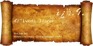 Ölvedi Ilona névjegykártya
